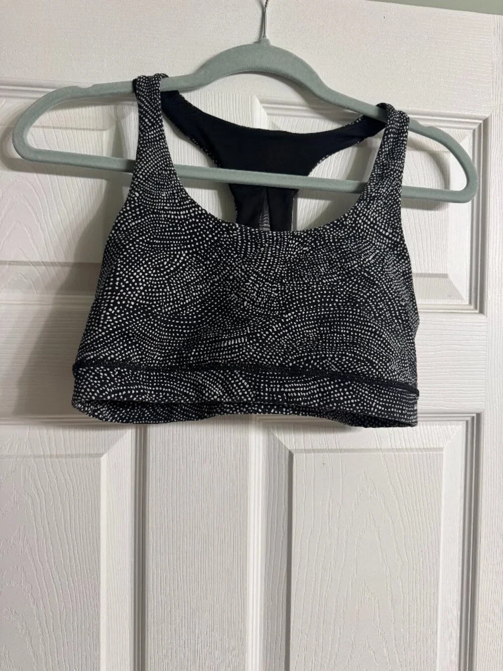 Lululemon sports bra black polka dot